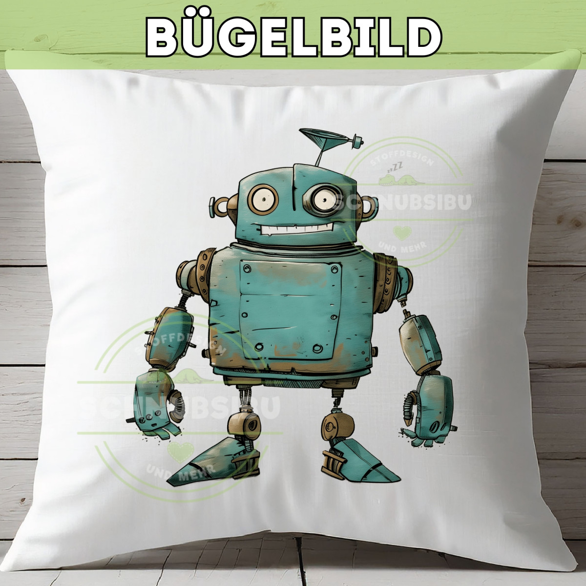 Bügelbild Steampunk Robot